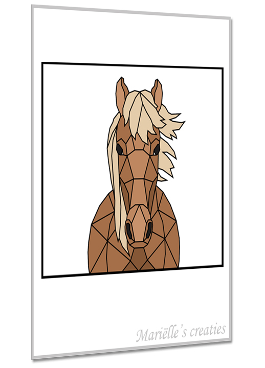 Geometric design - Marielles creaties: Animals/Farm animals/Horse