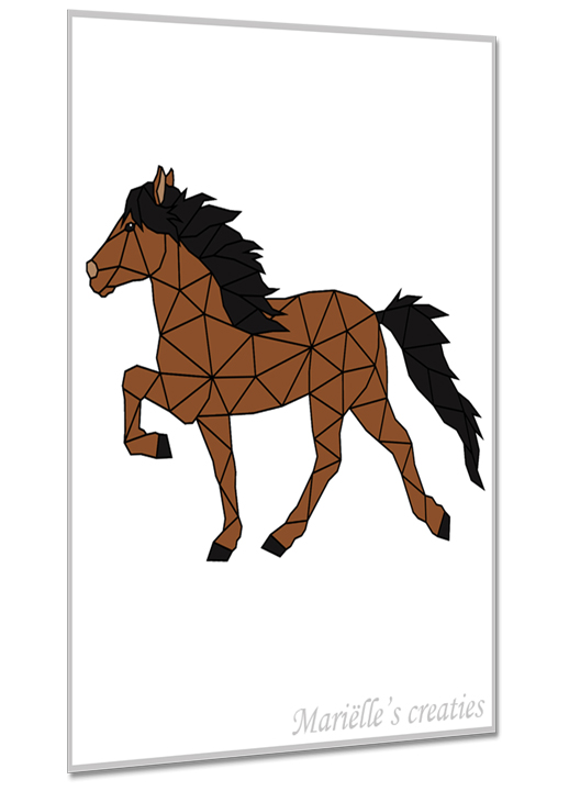 Geometric design - Marielles creaties: Animals/Horse