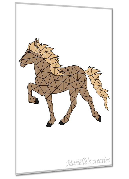 Geometric design - Marielles creaties: Animals/Icelandic Horse