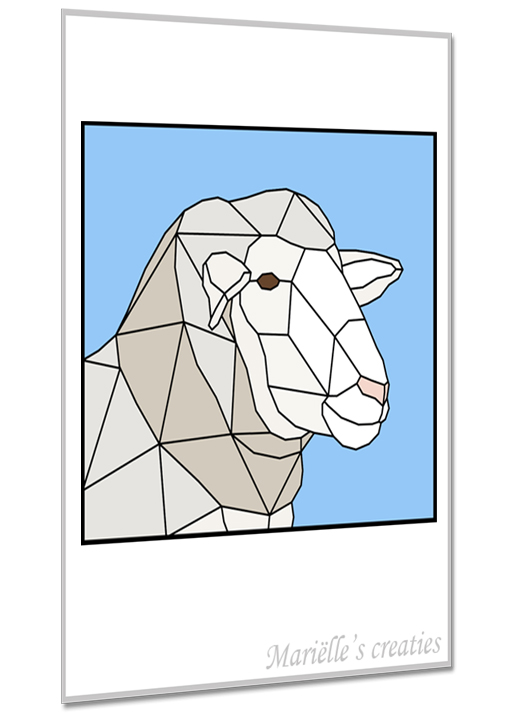 Geometric design - Marielles creaties: Animals/Farm animals/Sheep