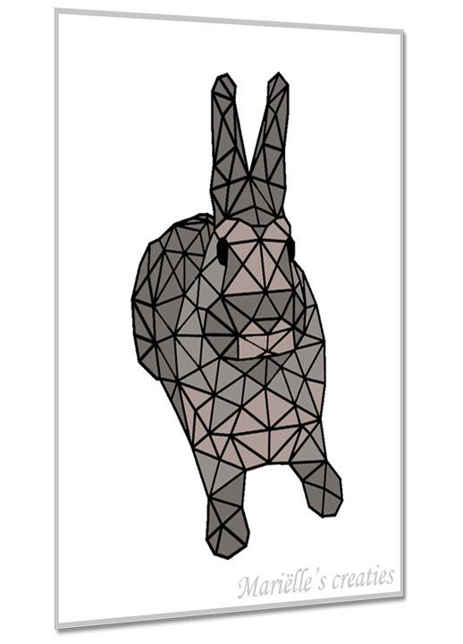 Geometric design - Marielles creaties: animals/rabbit/Loffelohr