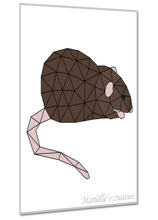 Geometric design - Marielles creaties: Rat