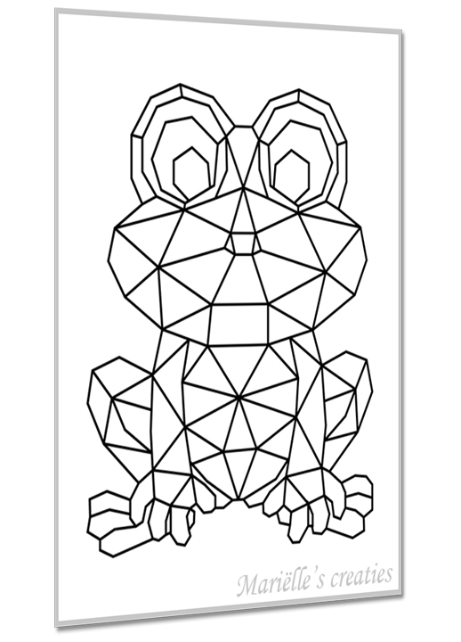Geometric design - Marielles creaties: Cartoons/Frog/Cute animal