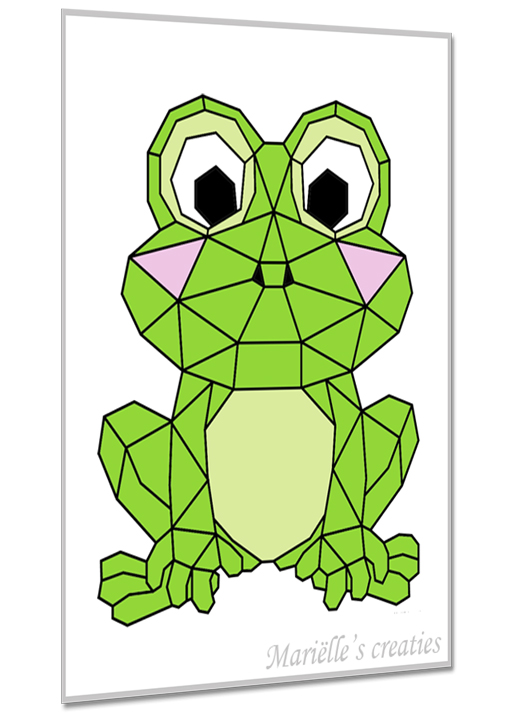 Geometric design - Marielles creaties: Cartoons/Frog/Cute animal