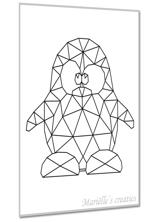 Geometric design - Marielles creaties: Cartoons/Penguin/Cute animal