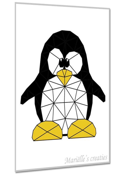 Geometric design - Marielles creaties: Cartoons/Penguin/Cute animal