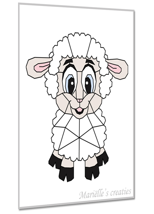 Geometric design - Marielles creaties: Cartoons/Sheep/Cute animal