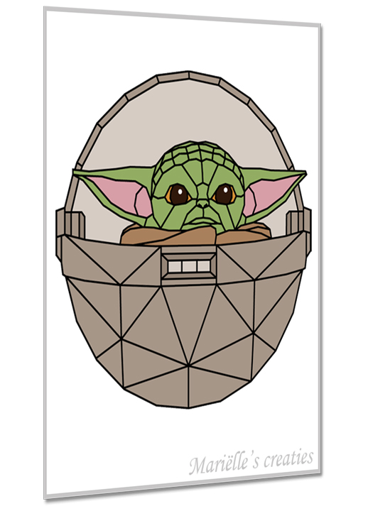 Geometric design - Marielles creaties: Baby Yoda