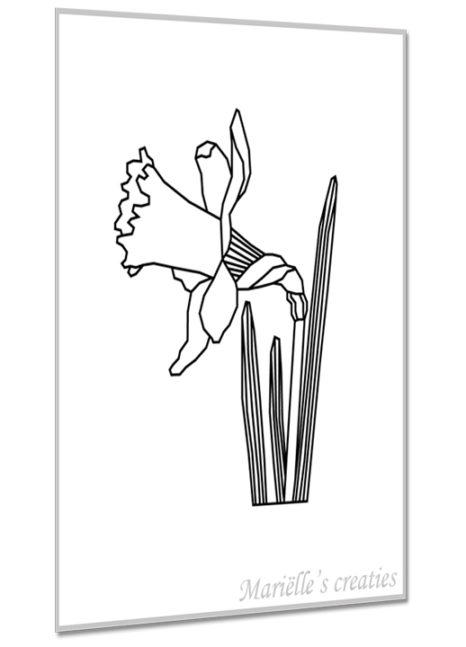 Geometric design - Marielles creaties: flowers/daffodil