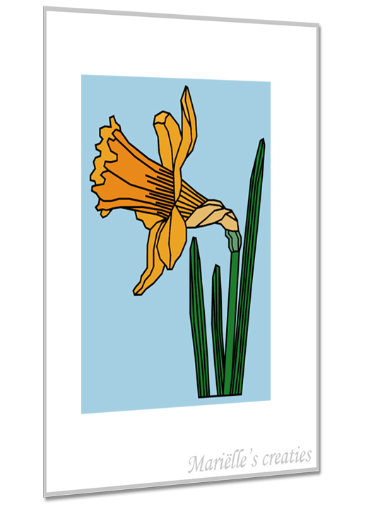 Geometric design - Marielles creaties: flowers/daffodil
