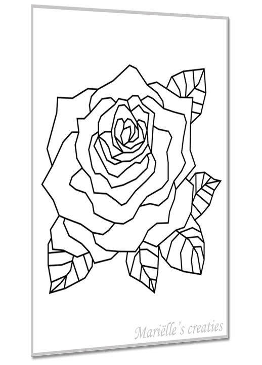 Geometric design - Marielles creaties: flowers/rose