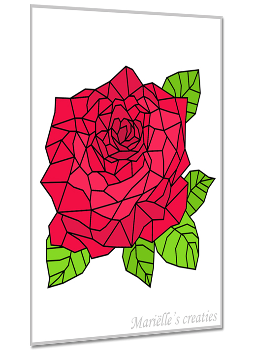 Geometric design - Marielles creaties: flowers/rose
