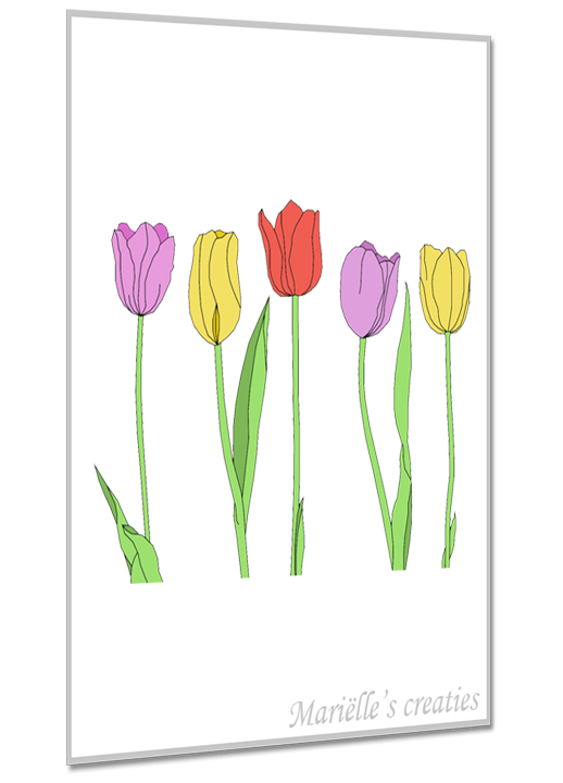 Geometric design - Marielles creaties: flowers/tulips