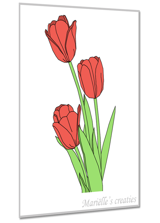 Geometric design - Marielles creaties: flowers/tulips