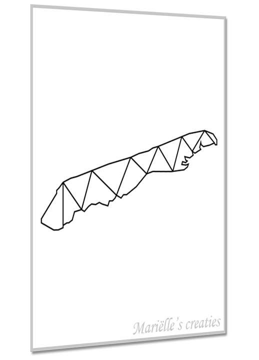 Geometric design/image Marielles creaties: Geography/Terschelling/ Wadden Island