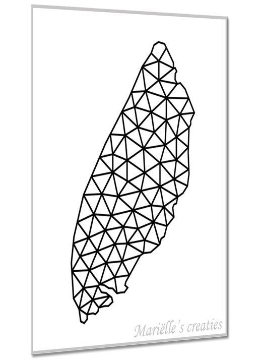 Geometric design/image Marielles creaties: Geography / Texel / Wadden Island