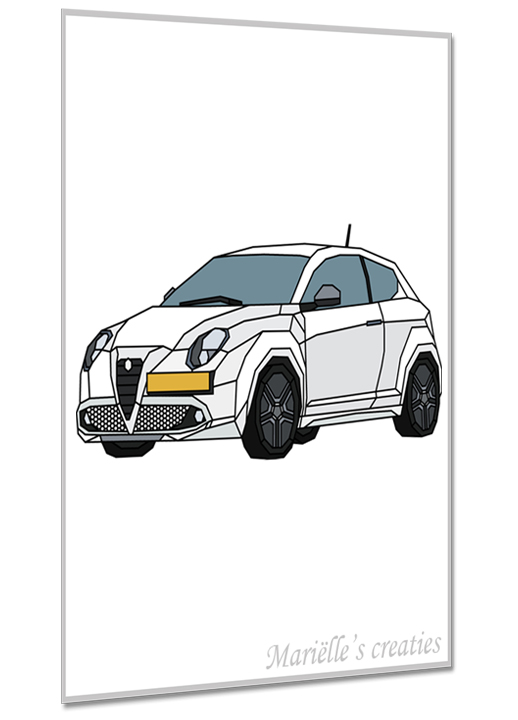 Geometric design - Marielles creaties: Car / Alfa Romeo