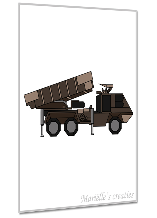 Geometric design - Marielles creaties: Army truck