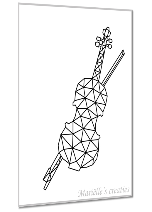 Geometric design/image Marielles creaties: Objects, Musical instruments, Violin
