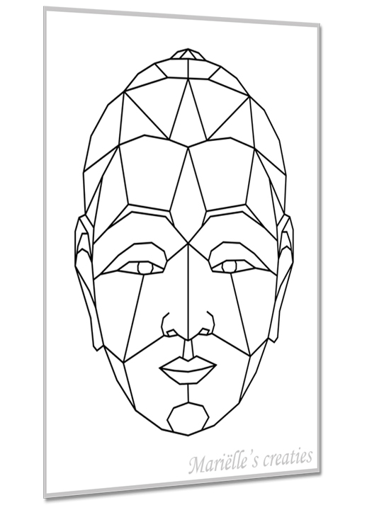 Geometric design - Marielles creaties: Buddha/Boeddha