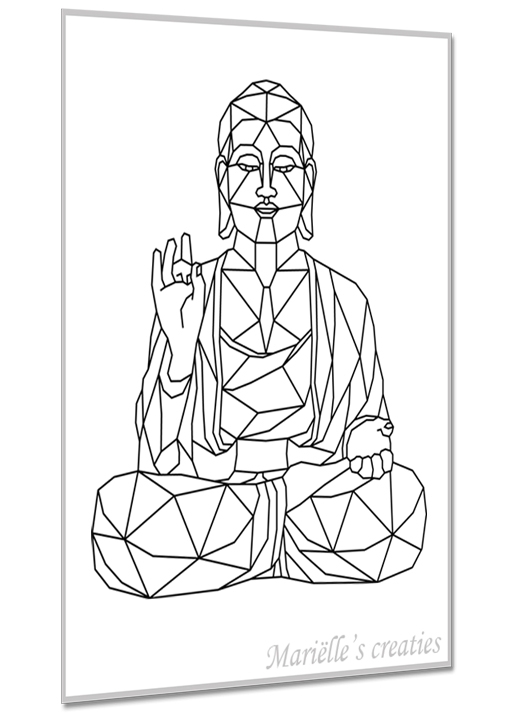 Geometric design - Marielles creaties: Buddha/Boeddha