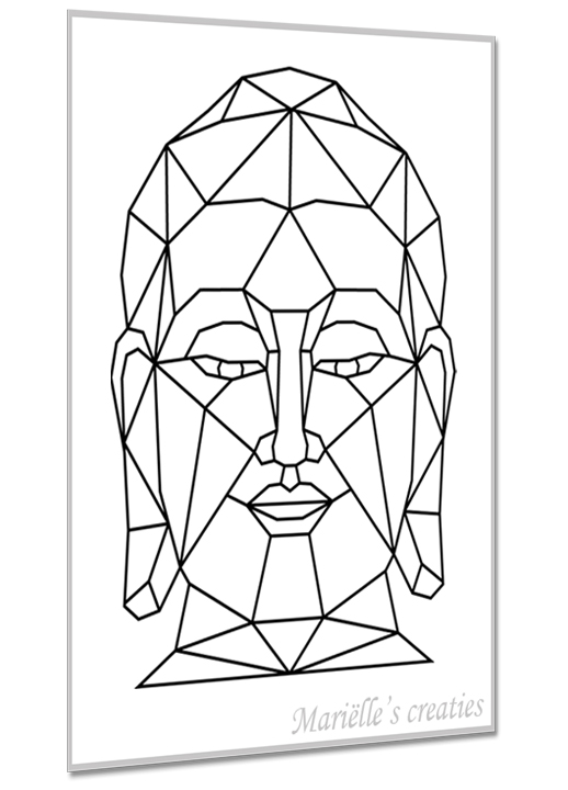 Geometric design - Marielles creaties: Buddha/Boeddha