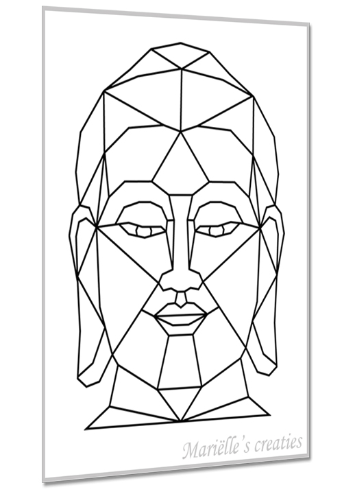 Geometric design - Marielles creaties: Buddha/Boeddha