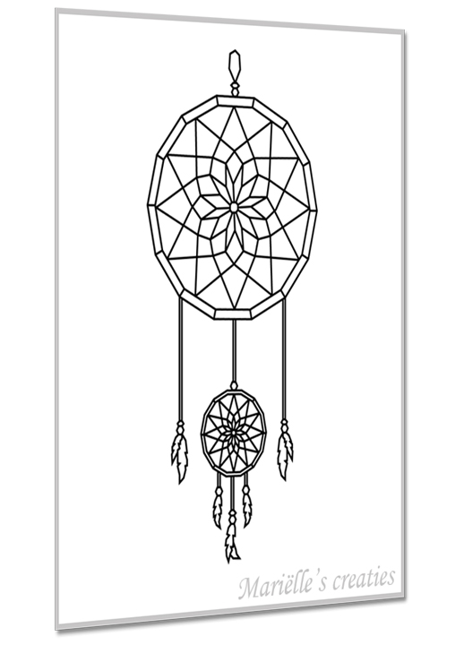 Geometric design - Marielles creaties: Dream catcher