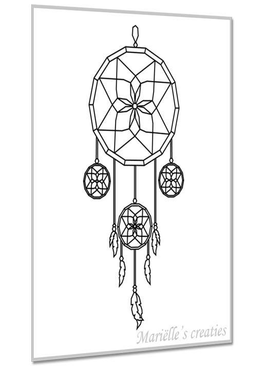 Geometric design - Marielles creaties: Dream catcher
