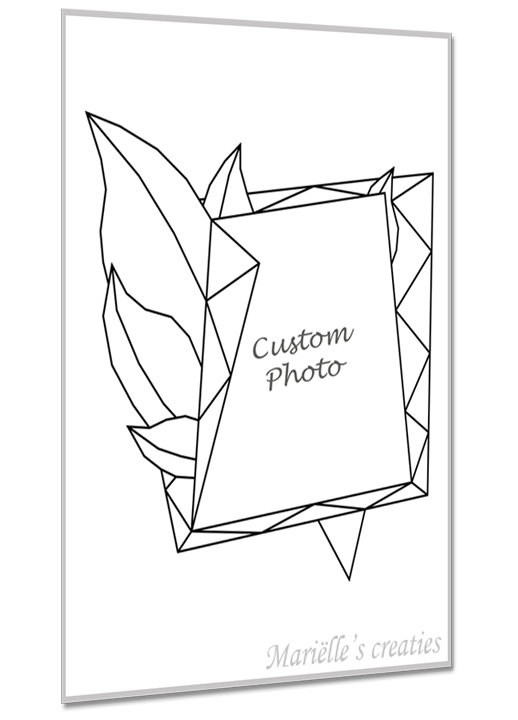 Geometric design/image Marielles creaties: Frames/Photo frame leaves