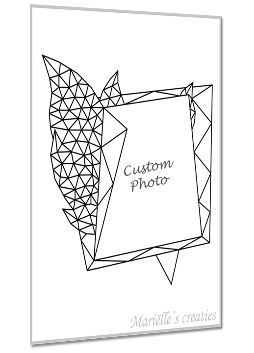 Geometric design/image Marielles creaties: Frames/Photo frame leaves