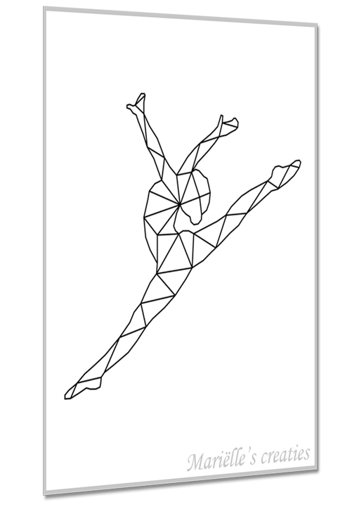 Geometric design - Marielles creaties: People/Dancing/Ballerina