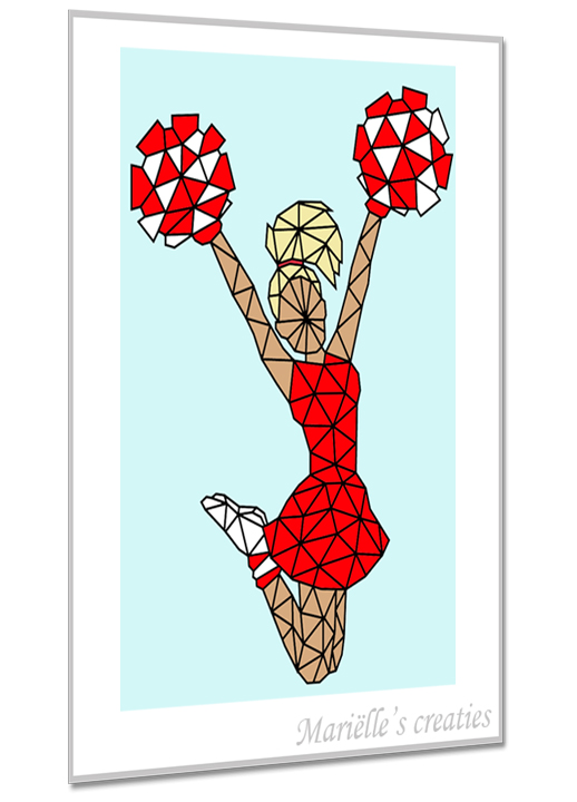 Geometric design - Marielles creaties: People/Mesnen//Girl/Meisje/Cheerleader/Sport