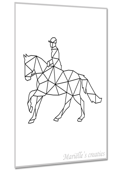 Geometric design - Marielles creaties: people/sports/animals/horse riding