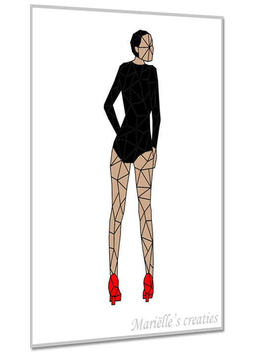 Geometric design - Marielle’s creaties: mensen/people/women/vrouw/sexy