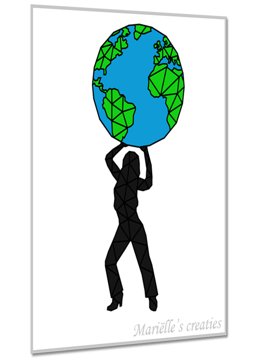 Geometric design - Marielles creaties: Women/strength